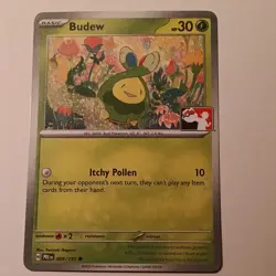 Budew Pokemon Prize Pack Series 7 Promo Pokemon Card NM/LP Stamp Non-Holo - Image 1
