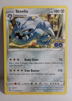 Pokemon TCG Card Steelix Pokemon GO 044/078 Stage 1 Regular Uncommon HP 180 NM - Image 1