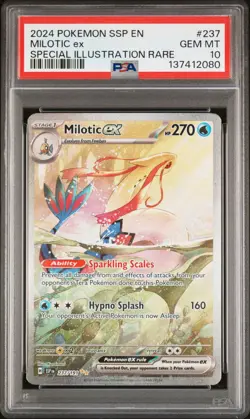 2024 POKEMON SSP EN-SURGING SPARKS SPECIAL ILLUSTRATION RARE MILOTIC EX PSA 10 - Image 1
