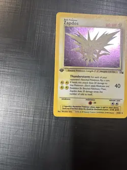 Pokemon Zapdos Holo Rare Fossil 1st edition 15/62 - Image 4