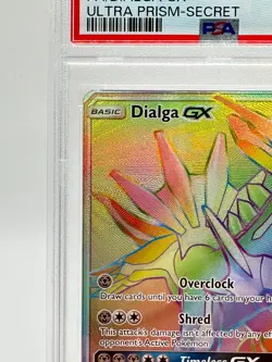 POKEMON ULTRA PRISM DIALGA GX #164 SECRET RARE - PSA 8 - Image 3