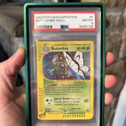 2002 POKEMON EXPEDITION #5 BUTTERFREE-HOLO-ENGLISH-PSA 8 - Image 1