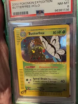 2002 POKEMON EXPEDITION #5 BUTTERFREE-HOLO-ENGLISH-PSA 8 - Image 4