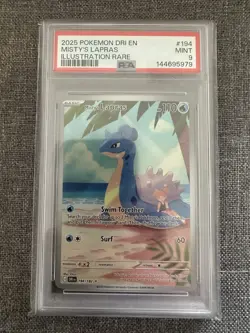 PSA 9 Misty’s Lapras Illustration Rare #194 Pokemon Destined Rivals Mint - Image 3