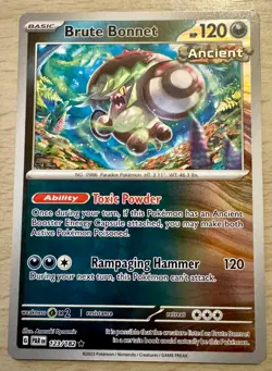 Pokemon TCG Brute Bonnet 123/182 Paradox Rift Reverse Holo Rare Card - Image 1