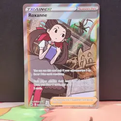 Roxanne GG66/GG70 Crown Zenith Galarian Gallery NM Full Art Pokemon - Image 1