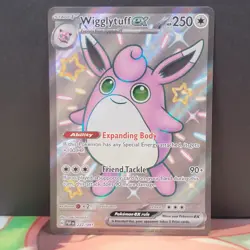 Wigglytuff ex 222/091 SV: Paldean Fates Shiny Ultra Rare Pokemon - Image 1
