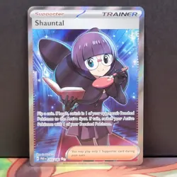 Shauntal 243/182 Paradox Rift Ultra Rare Full Art Supporter Pokemon - Image 1