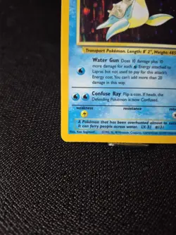 Pokemon TCG Lapras Fossil Holo Unlimited Rare Card 10/62 Vintage WOTC - Image 4