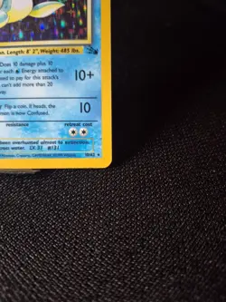 Pokemon TCG Lapras Fossil Holo Unlimited Rare Card 10/62 Vintage WOTC - Image 5