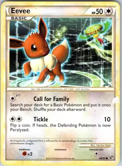 EEVEE 48/90 HGSS UNDAUNTED POKEMON DMG - Image 1