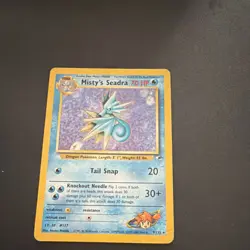 Pokemon Misty's Seadra Holo Rare Gym Heroes Unlimited 009/132 70 HP Dragon - Image 1