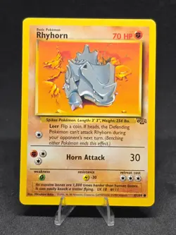 Pokemon Ryhorn 61/64 Jungle Vintage WOTC Common NM - Image 1