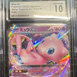 CGC 10 Mew ex Sv4a Shiny Treasure Ex 076/190 Double Rare Holo Japanese Pokemon - Image 3