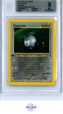 MAGNEMITE HOLO R 2001 POKEMON NEO DISCOVERY 1ST EDITION GERMAN 7 BGS 9 - Image 1