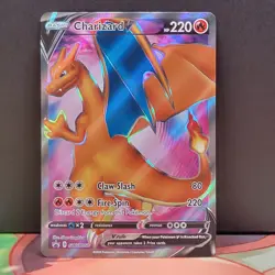Charizard V SWSH050 Black Star Promo Full Art Pokemon Sword & Shield - Image 1
