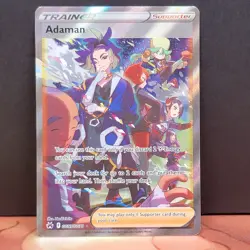 Adaman GG57/GG70 Crown Zenith Galarian Gallery Full Art Supporter Pokemon - Image 1
