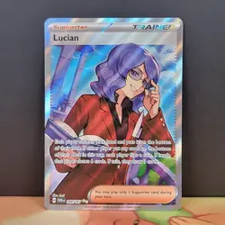 Lucian 208/167 Twilight Masquerade Ultra Rare Full Art Supporter Pokemon - Image 1