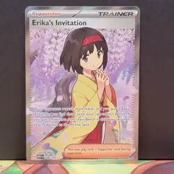 Erika's Invitation 196/165 Scarlet & Violet 151 Ultra Rare Full Art Pokemon - Image 1