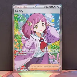 Lacey 166/142 SV07: Stellar Crown Ultra Rare Full Art Trainer Pokemon - Image 1
