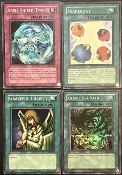 Yu-Gi-Oh! TCG Spell Lot Graceful Charity Scapegoat Trunade NM - Image 1