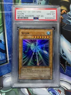 2002 YU-GI-OH! MRD-METAL RAIDERS 1ST EDITION #027 SUIJIN PSA 10 - Image 1