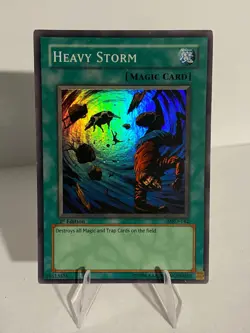 Heavy Storm 1st Edition MRD-142 Super Rare - DAMAGE/HP - Yugioh Metal Raiders - Image 1
