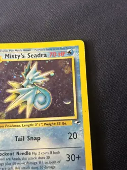Misty's Seadra 009/132 Gym Heroes Holo wotc Pokemon card played - Image 2