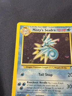 Misty's Seadra 009/132 Gym Heroes Holo wotc Pokemon card played - Image 3