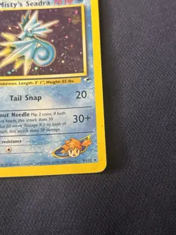 Misty's Seadra 009/132 Gym Heroes Holo wotc Pokemon card played - Image 5