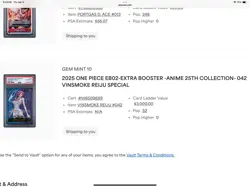 2025 One Piece EB02 25th Anniversary EN OP06-042 Vinsmoke Reiju PSA 10 SPR GOLD - Image 3