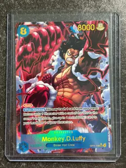 One Piece TCG Monkey D. Luffy OP11 A Fist of Divine Speed Gear 4 Secret Alt Art - Image 1