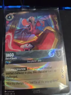 Iago - Out of Reach 8 Disney Lorcana Promo Cards Holo D23 Promo Sealed New 2025 - Image 2