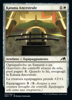MTG Magic NEO Kamigawa Neon Dynasty - 1x ITA NM 001 C Katana Ancestrale - Image 1
