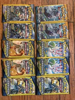 Pokemon Sun & Moon 3-Card Booster Packs Pack of 10 - Image 1