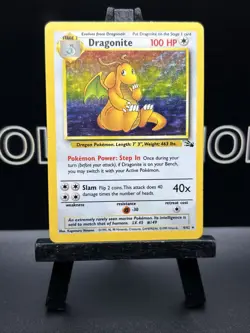 Pokemon Card Dragonite 4/62 Holo Rare Fossil Set, Vintage 1999 WOTC LP - Image 2
