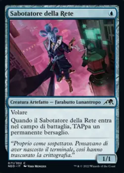 MTG Magic NEO Kamigawa Neon Dynasty - 1x ITA NM 071 C Sabotatore della Rete - Image 1