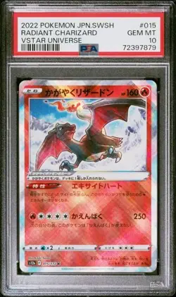 PSA 10 Radiant Charizard 015/172 VSTAR Universe Japanese Pokemon Card - Image 3