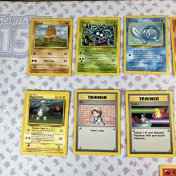 Lot of 15 Pokemon Base Set Cards Non Holo Collection Vintage WotC LP/NM #50 - Image 2