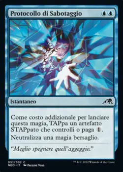 MTG Magic NEO Kamigawa Neon Dynasty - 1x ITA NM 051 C Protocollo di Sabotaggio - Image 1