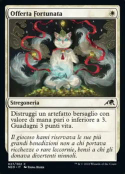 MTG Magic NEO Kamigawa Neon Dynasty - 1x ITA NM 027 C Offerta Fortunata - Image 1