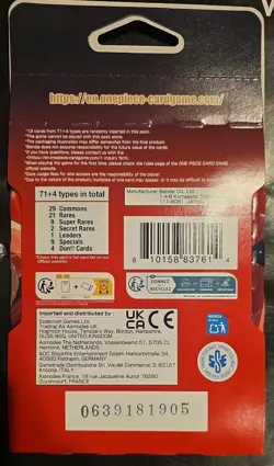 Sleeved Bandai One Piece Card Game EB-03 Heroines Extra Booster English Booster - Image 3