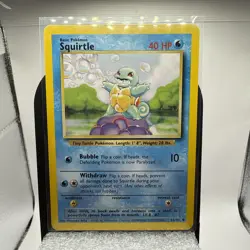 Pokemon Cards Squirtle 63/102 Base Set WOTC Unlimited Common LP - Image 1