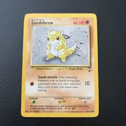 Combined postage Sandshrew 91/130 | Base Set 2 | Non Holo Pokemon Card LP - Image 1