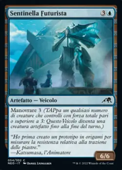 MTG Magic NEO Kamigawa Neon Dynasty - 1x ITA NM 054 C Sentinella Futurista - Image 1