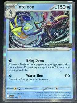Inteleon #002 STAMPED Promo Mega Evolution Pokemon Card TCG - Image 1