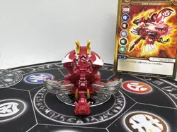 Bakugan BakuTech Pyrus Gren Dragaon Dragonoid & Card Japan Import Rare - Image 3