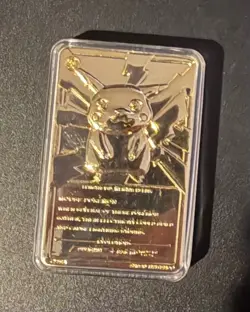 1999 Pokemon Burger King 23K Gold Plated Pikachu Card With Original Packaging - Image 2