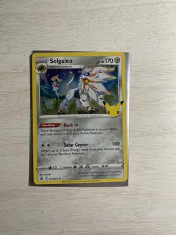 Pokemon TCG Solgaleo Celebrations Holo Rare Card 021/025 - Image 1