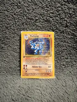 Pokemon TCG Machamp Base Set 8/102 Unlimited Holo Rare 100 HP Card - Image 1